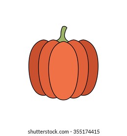 pumpkin icon. vector illustration