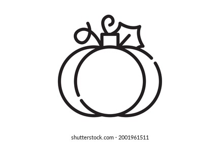 Icono de calabaza. Ilustración vectorial. Símbolo de otoño. Diseño plano
