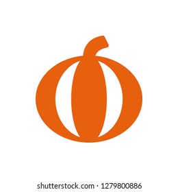 Pumpkin Icon Vector Illustration in Glyph Style for Any Purpose