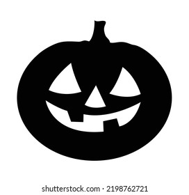 Pumpkin icon vector illustration isolated on white background. Pumpkin silhouette design.