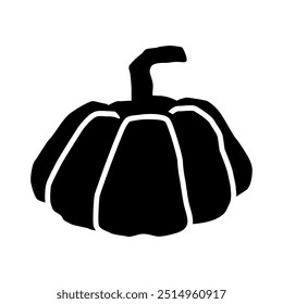Pumpkin icon. Vector illustration isolated on white background.