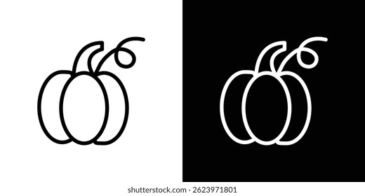 Vetor de ícone de abóbora, modelo de logotipo de ilustração em estilo moderno