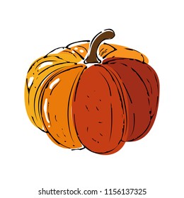 Pumpkin icon vector illustration on white background