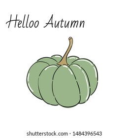 Pumpkin icon vector illustration on white background. Eps10