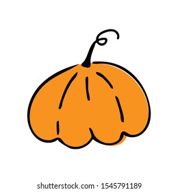 Pumpkin icon vector illustration on white background. Eps10