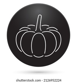 pumpkin icon, vector illustration on white background.