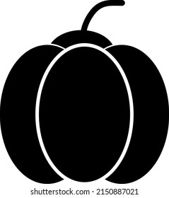 Dibujo vectorial de icono de calabaza sobre fondo blanco..eps
