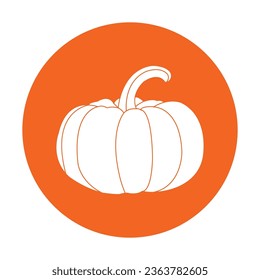 Símbolo de ilustración de icono de calabaza