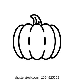 pumpkin icon vector in line style