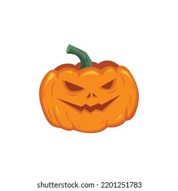Pumpkin icon vector logo for holiday party on a white background