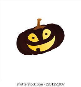 Pumpkin icon vector logo for holiday party on a white background