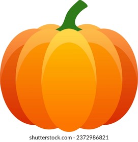 Pumpkin icon vector for mid autumn festival. Fall season pumpkin icon for harvest and thanksgiving design. Pumpkin for autumn icon, sign, symbol, decoration or halloween. Food harvest in autumn season