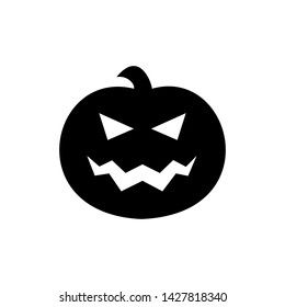 Pumpkin icon vector sign pictogram, Halloween holiday symbol, logo illustration. Jack O Lantern.