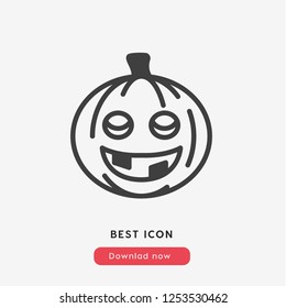 pumpkin icon vector. Pumpkin symbol.