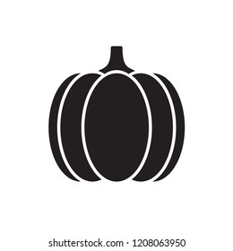 pumpkin icon vector. vegetable icon glyph style