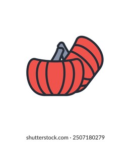 Pumpkin icon. vector.Editable stroke.linear style sign for use web design,logo.Symbol illustration.