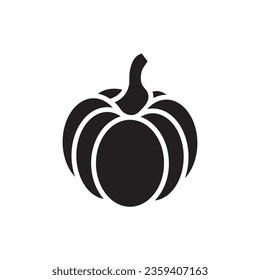 Pumpkin icon. Pumpkin vegetable filed flat icon illustration on white background..eps