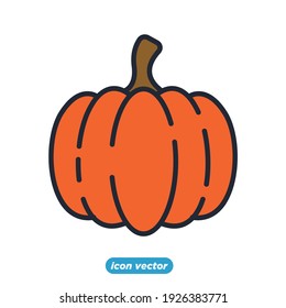 pumpkin icon. pumpkin vegetable symbol template for graphic and web design collection logo vector illustration