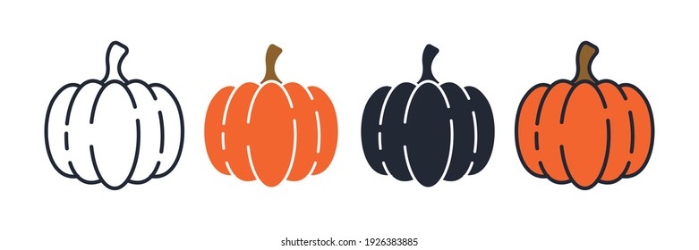 pumpkin icon. pumpkin vegetable symbol template for graphic and web design collection logo vector illustration