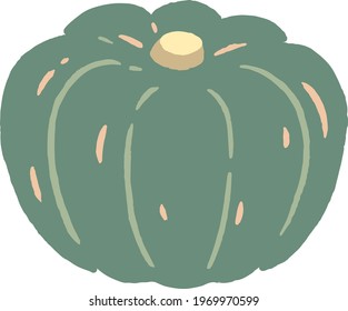 pumpkin icon. vegetables. hand drawn.