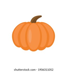 Pumpkin Icon White Background Flat Style Print Web Design