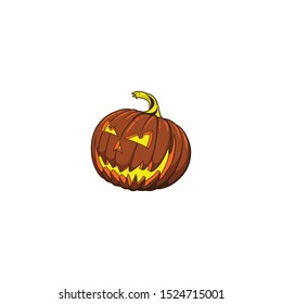 Pumpkin icon,halloween vector on a white background