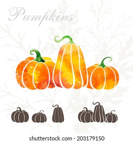 Pumpkin icons set.