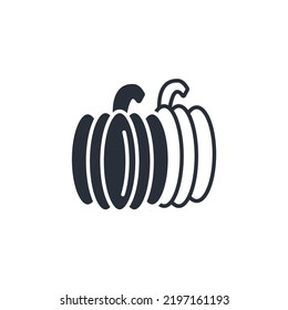 Pumpkin icons  symbol vector elements for infographic web