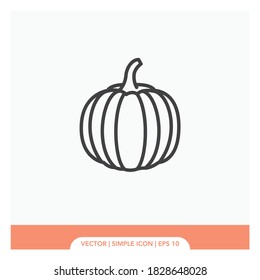Pumpkin icons vector illustration. Black and white background.
