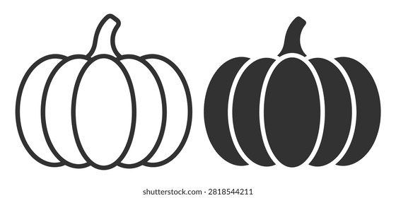 pumpkin icons vector illustration set on transparent background