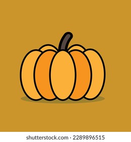 A pumpkin with a illustration