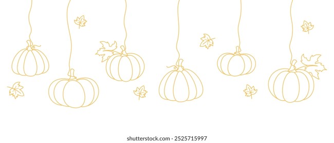 pumpkin illustration background. pumpkin line art style. thanksgiving vector elements