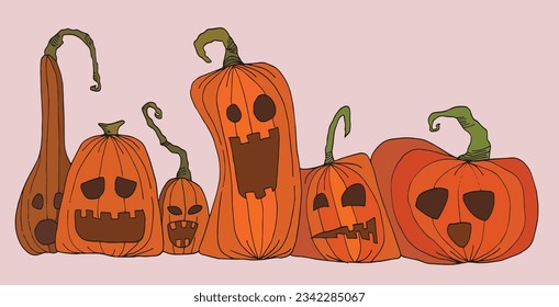 Pumpkin illustration image. 
Hand drawn image artwork of a pumpkin. 
Simple cute original logo.
Hand drawn vector illustration for posters, cards, t-shirts.