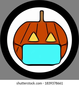pumpkin illustration image using a mask