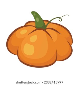 Pumpkin illustration isolated on white background. Halloween illustration.