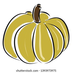 Pumpkin illustration vector on white background 