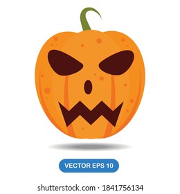 Pumpkin illustration vector on white background. flat style. good for logo, pattern, web, icon, business, card etc.