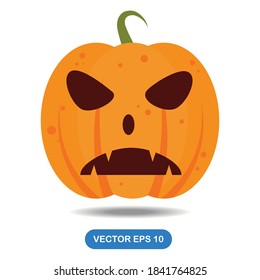 Pumpkin illustration vector on white background. flat style. good for logo, pattern, web, icon, business, card etc.
