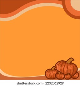 fondo de calabaza naranja del espacio de copia vectorial