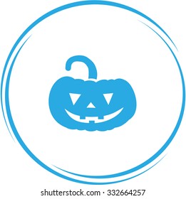 pumpkin. Internet button. Vector icon.
