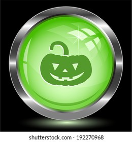 Pumpkin. Internet button. Vector illustration.