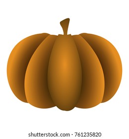 Pumpkin isolated o white background, Vector illustration