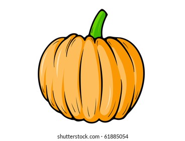 Pumpkin isolated on the white
