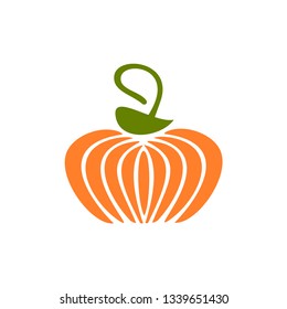 Pumpkin isolated on white background. Vector illustration.