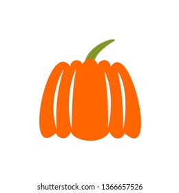 Pumpkin isolated on white background. Vector illustration.