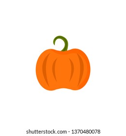 Pumpkin isolated on white background. Vector illustration.