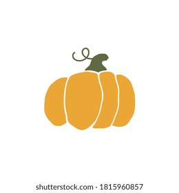 Pumpkin isolated on a white background. thanksgiving day. Halloween. Main symbol of the holiday.