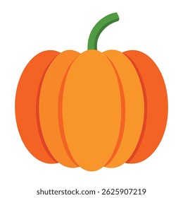 Calabaza aislada sobre fondo blanco, un vegetal de temporada y símbolo de la cosecha de otoño y Halloween