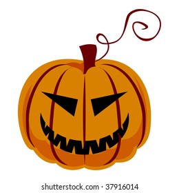 Pumpkin isolated on a white background. Halloween