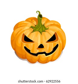 Pumpkin Isolated on White Background. Vector.